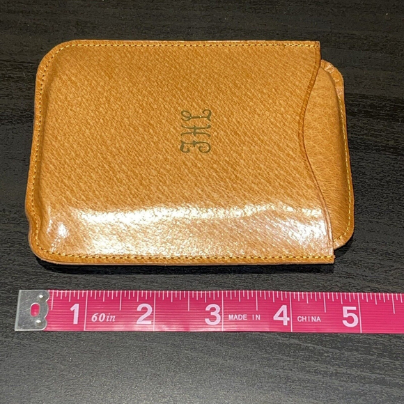 Vintage Genuine Pigskin Cigarette Case Circa 1930 Monogrammed w initials FHL EUC - Picture 10 of 11